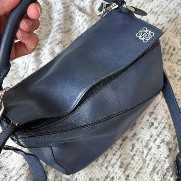 Loewe Small Puzzle Bag in Marine Blue - Picture 2 of 11